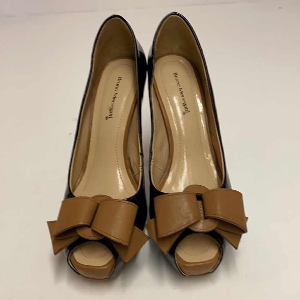 Bruno Menegatti Patent‎ Leather Platform Heels Size 7 A9 - Picture 3 of 8